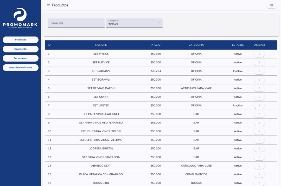 Catálogo E-Commerce
